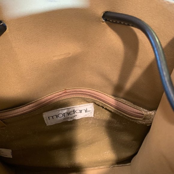 Mondani New York Black Simulated Leather Backpack...NWOT - Picture 7 of 12